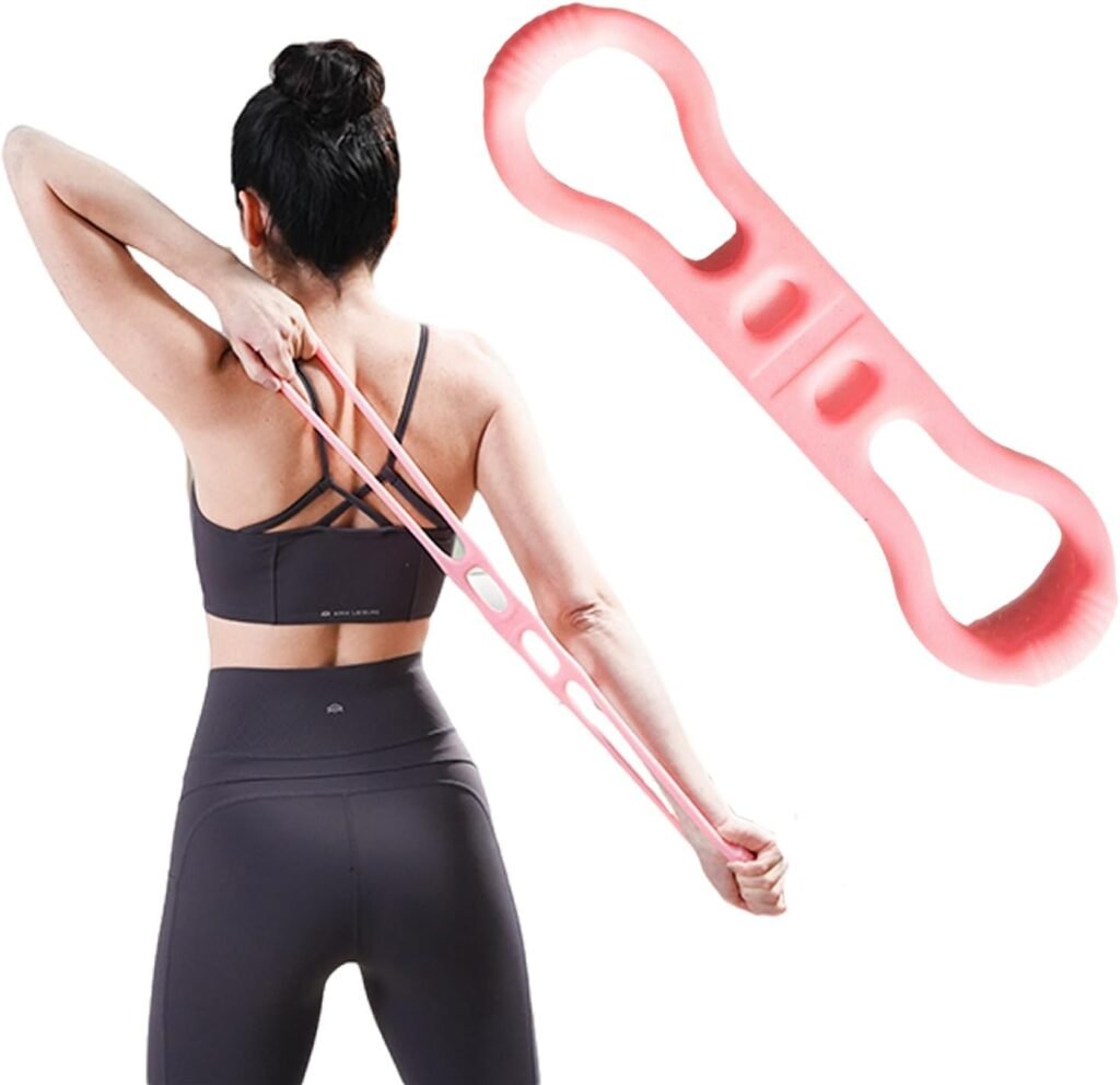 Pilates Bar Kit with Resistance Bands, Multifunctional Pilates Bar with Exercise Resistance Bands, Portable Pilates Equipment for Women Full Body Home Gym Yoga Workouts