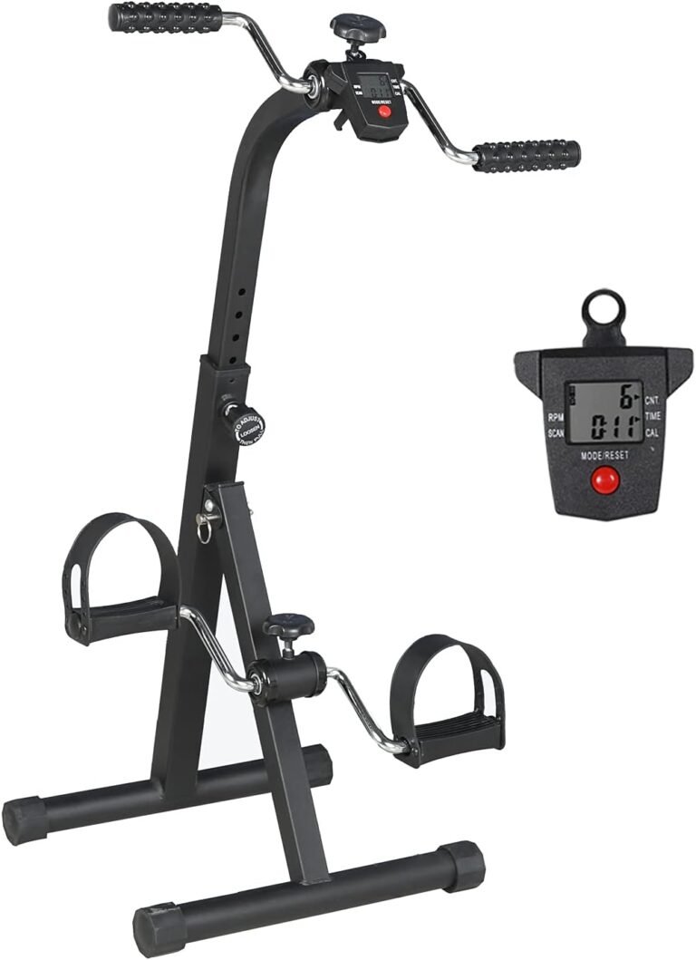 vivijason pedal exerciser bike hand arm leg and knee exercise peddler for seniors elderly indoor adjustable fitness equi