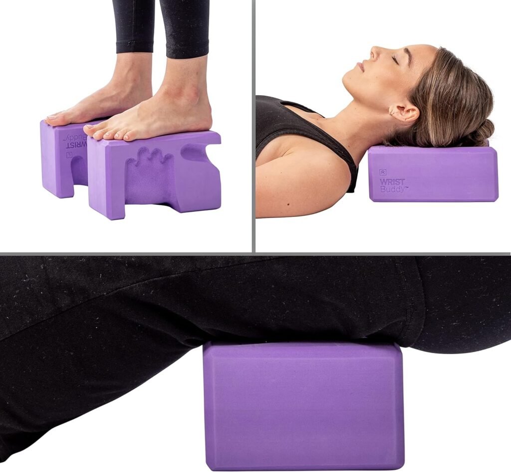 WRIST BUDDY® Yoga Blocks | Engineered to Help Wrist Pain, Comfort, and Grip Strength | Prime Support for Balance Fitness and Exercise | All EVA Foam Blocks Yoga Accessories Set | Great Yoga Gifts Too
