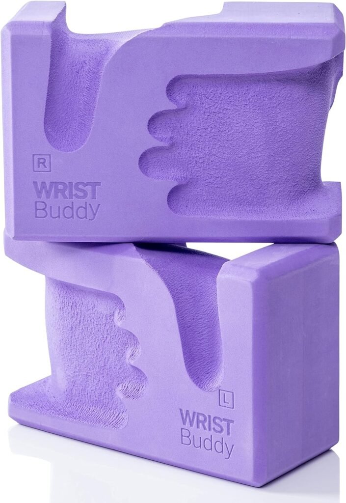 WRIST BUDDY® Yoga Blocks | Engineered to Help Wrist Pain, Comfort, and Grip Strength | Prime Support for Balance Fitness and Exercise | All EVA Foam Blocks Yoga Accessories Set | Great Yoga Gifts Too