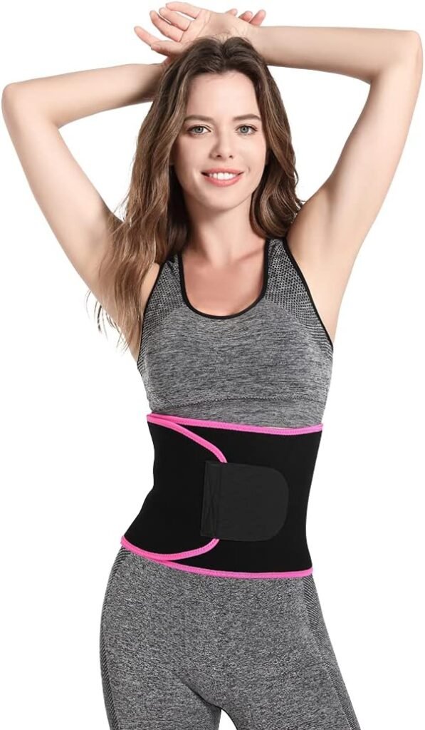 Bakerdani Waist Trimmer for Women and Men, Neoprene Sweat Band Waist Trainer Sauna Belt Band Belly Stomach Wrap for Workout