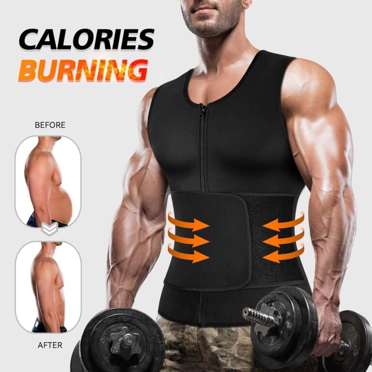 cimkiz mens sweat sauna vest for waist trainer zipper neoprene tank top adjustable sauna workout zipper suit 3
