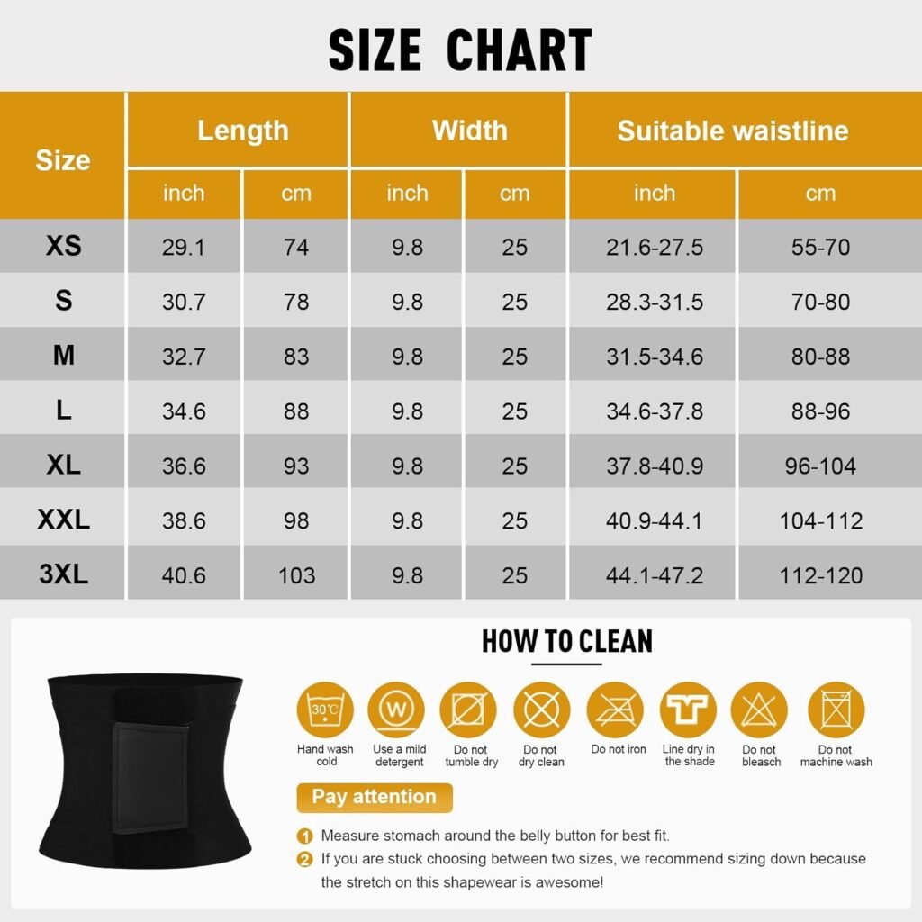 FeelinGirl Waist Trainer Belt Waist Cincher Trimmer Ab Belt Velcro Body Shaper with Triple Wrap Women  Men