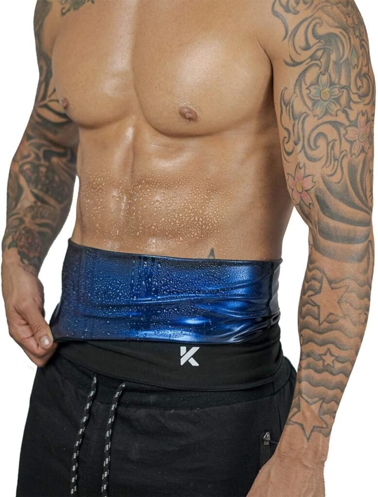 Kewlioo Mens Heat Trapping Waist Toner - Waist Trainer for Men - Comfortable  Discreet Waist Trimmer Thermo Sauna Belt