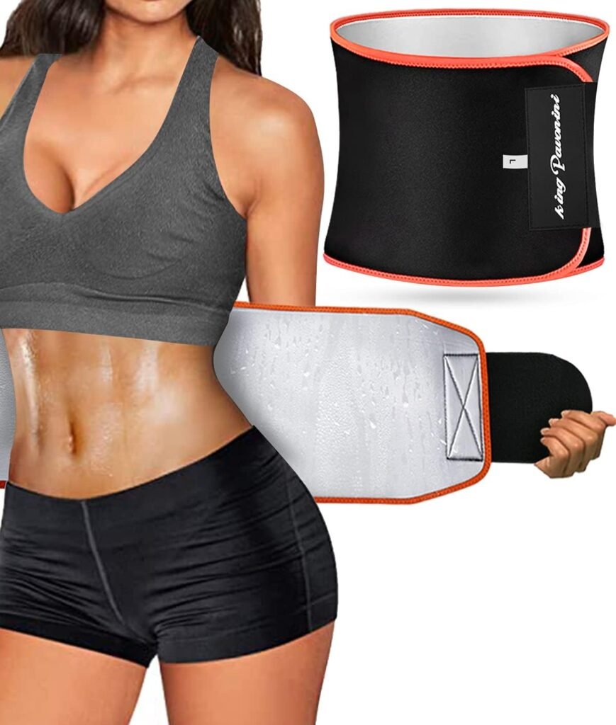 KingPavonini Waist Trimmer for Women Mens Waist Trainer Sweat Belt Plus Size, Upgraded