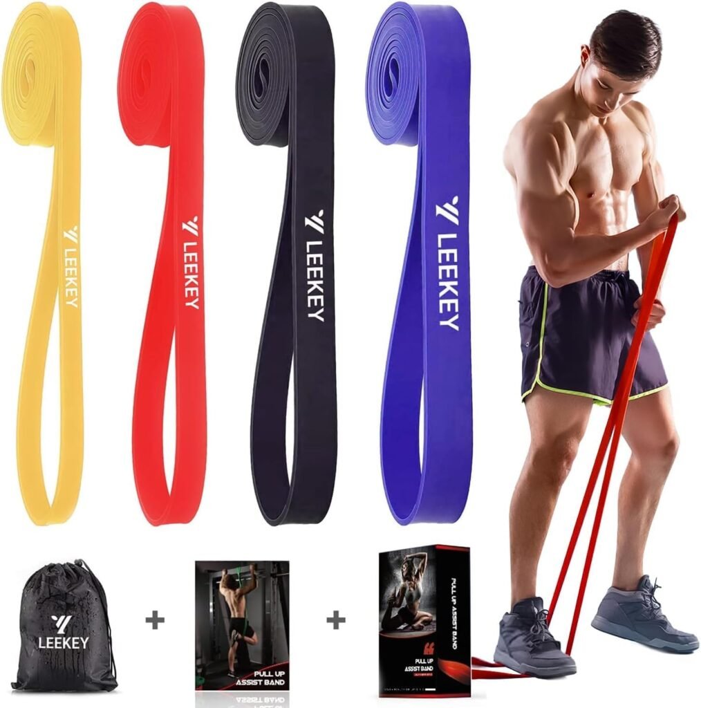 LEEKEY Resistance Bands, Exercise Bands Pull Up Assist Bands - Workout Bands Set - Mobility Band Powerlifting Bands for Men and Women Fitness Training, Physical Therapy,Home Workouts