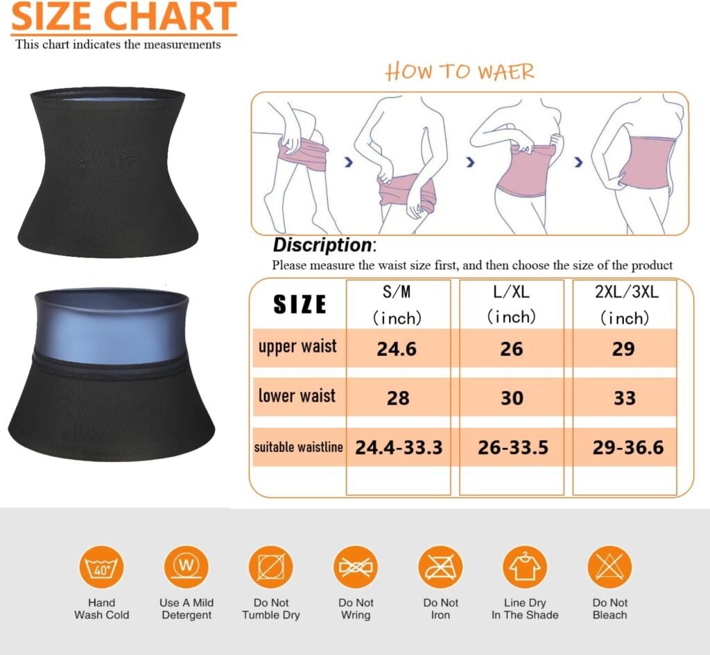 Sauna Suit Waist Trimmer for Women Waist Trainer sweat band for stomach Belt Lower Belly Plus Size