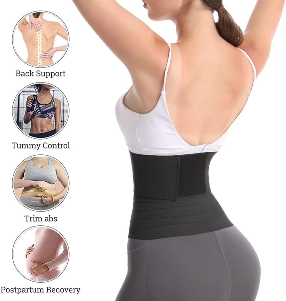 Waist Trainers for Women Belly Fat,2023 Upgraded Waist Trainer for Stomach Wrap,Non-Slip Sweat Band Waist Trainer