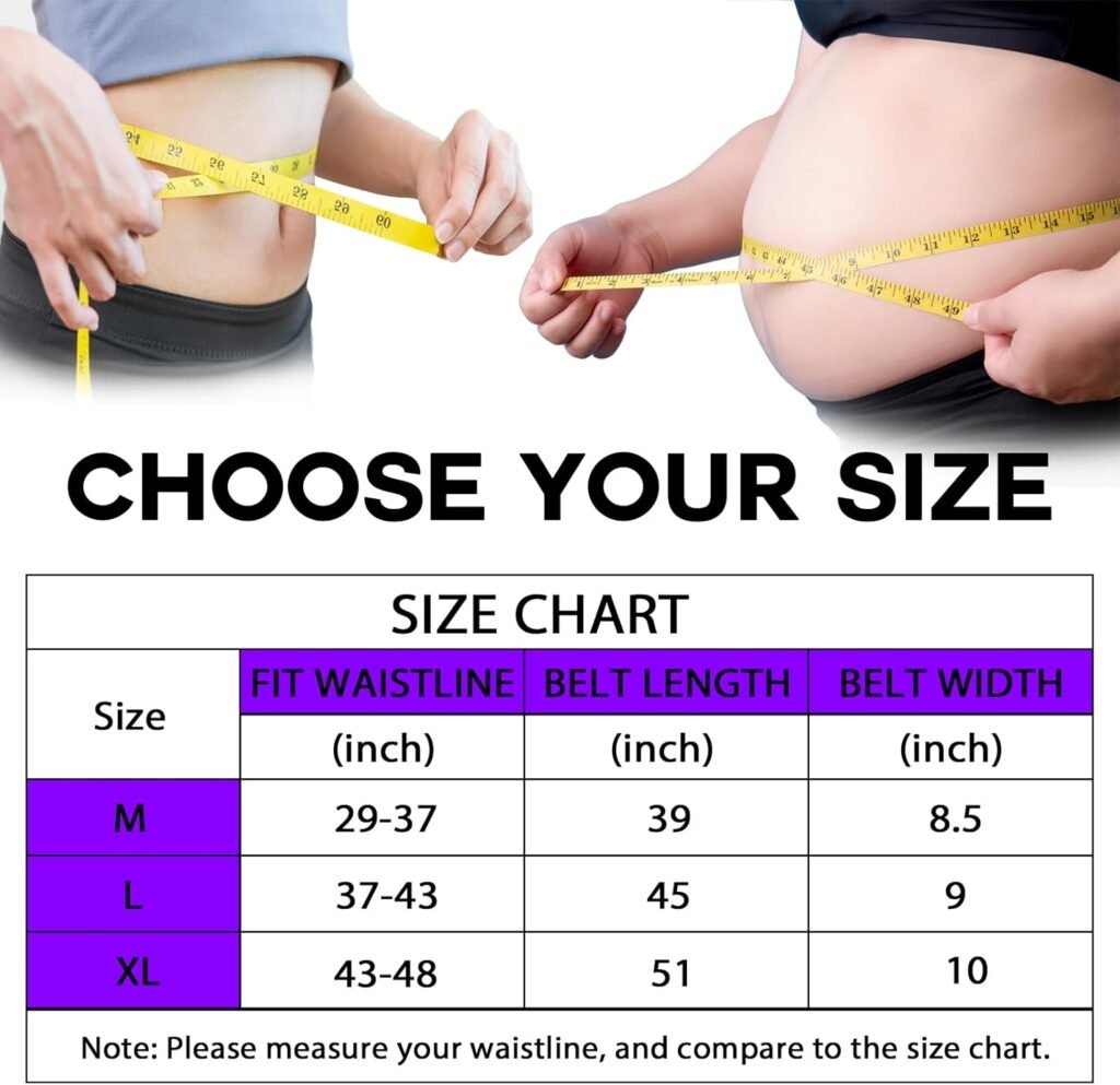 Waist Trimmer for Women Men Belly Fat, Waist Trainer Tummy Stomach Wraps, Exercise Sweat Belt Band Low Back Support