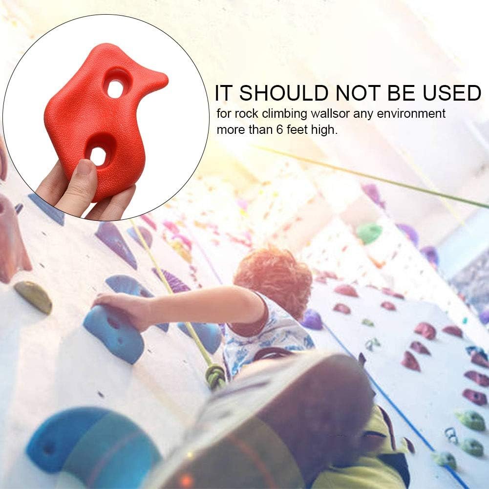 Climbing Rock Set, 10pcs Assorted Color Climbing Children Hand Feet Holds, Plastic Climbing Wall Grips, for Kids Indoor Outdoor Playground Backyard Toys, Without Screws(Size:10pcs)