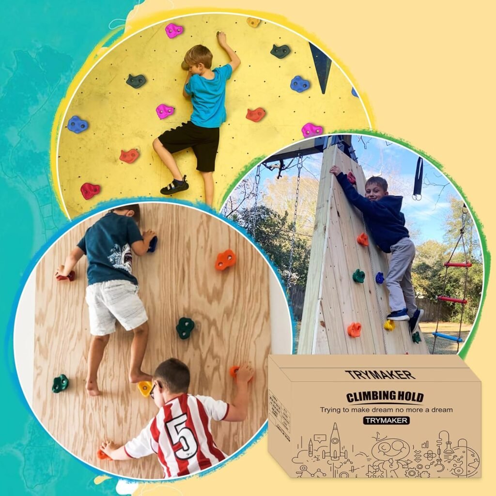 Rock Climbing Holds,Climbing Wall for Kids,Climbing Set for Adult Indoor and Outdoor