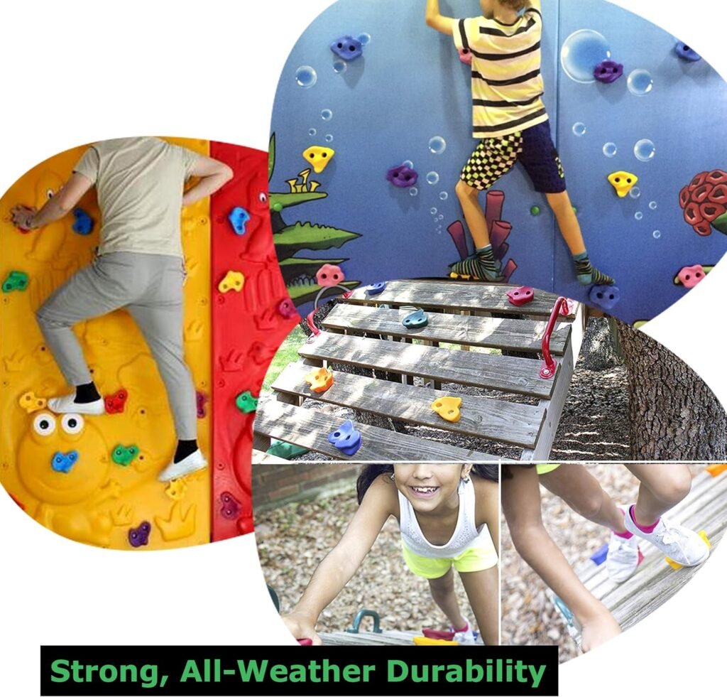 Sets of 25 Multi-Colored KidsAdults Large Rock Climbing Holds Climbing Rocks for Outdoor Indoor Home Playground DIY Climbing Wall Grip Kits Holds up to 440lbs with Secure Mounting Hardware